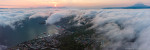 Петропавловск-Камчатский укутанный облаками на закате