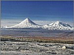 Панорама Ключевской группы вулканов