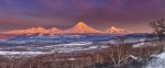 Панорама Камчатских вулканов, снято в январе2019г